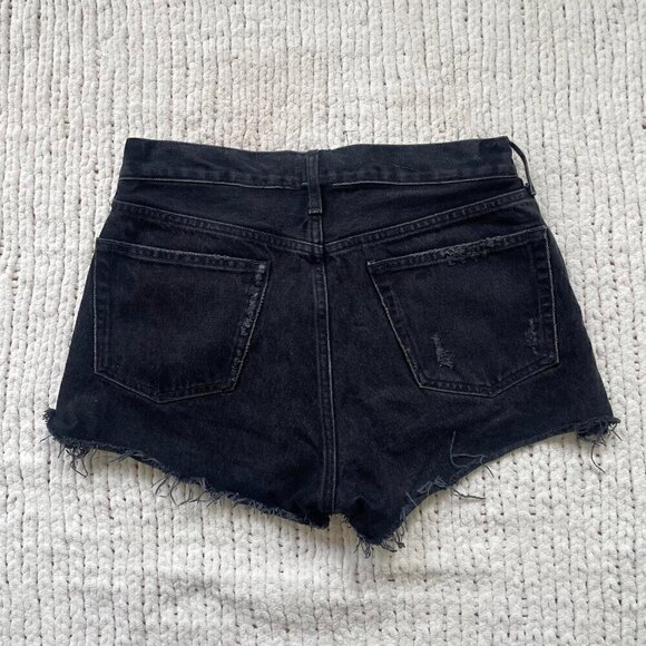 Agolde Black Parker Cut-Off Short - Size 28 - Picture 3 of 6